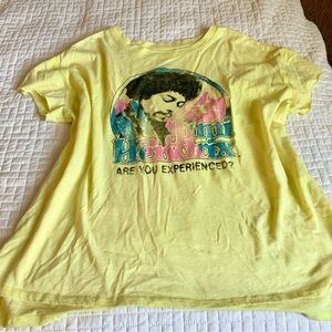 Oversized Jimi Hendrix Lemon Yellow Tee T-shirt